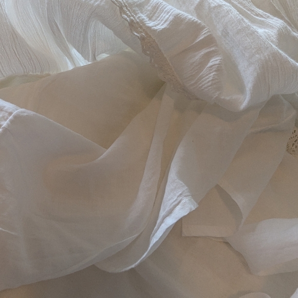 Aerie White Flowy And Lacy Dress, Size Large - Picture 14 of 14